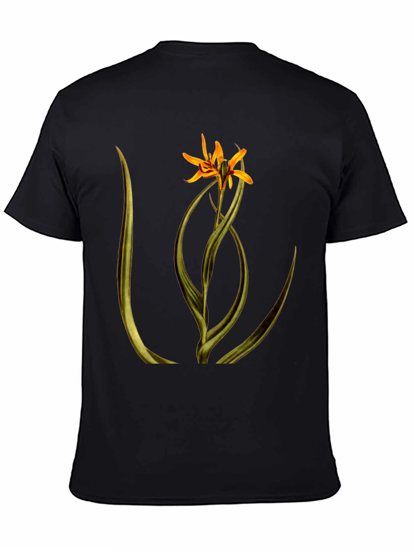 Floral Graphic Black T-Shirt