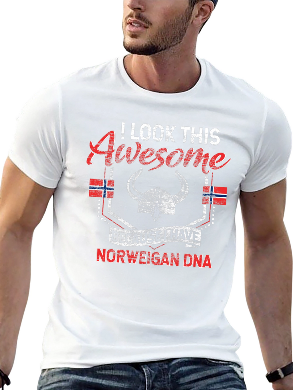 Awesome Norwegian DNA Graphic T-Shirt