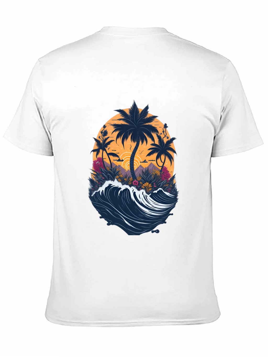 Tropical Palm Wave Graphic Tee
