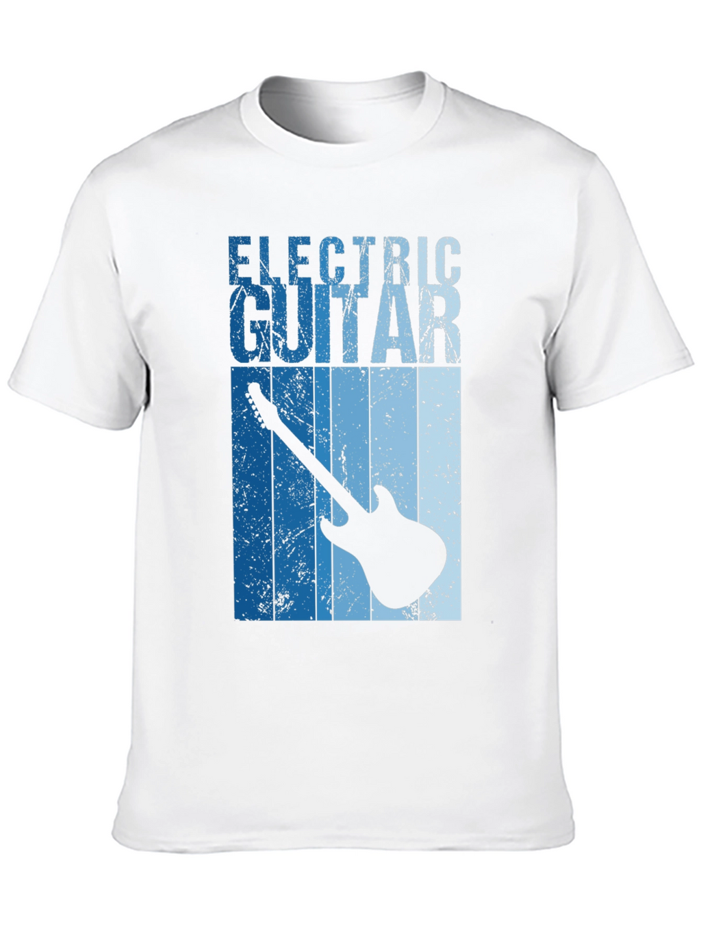 Electric Guitar Graphic Tee - Black Cotton T-Shirt