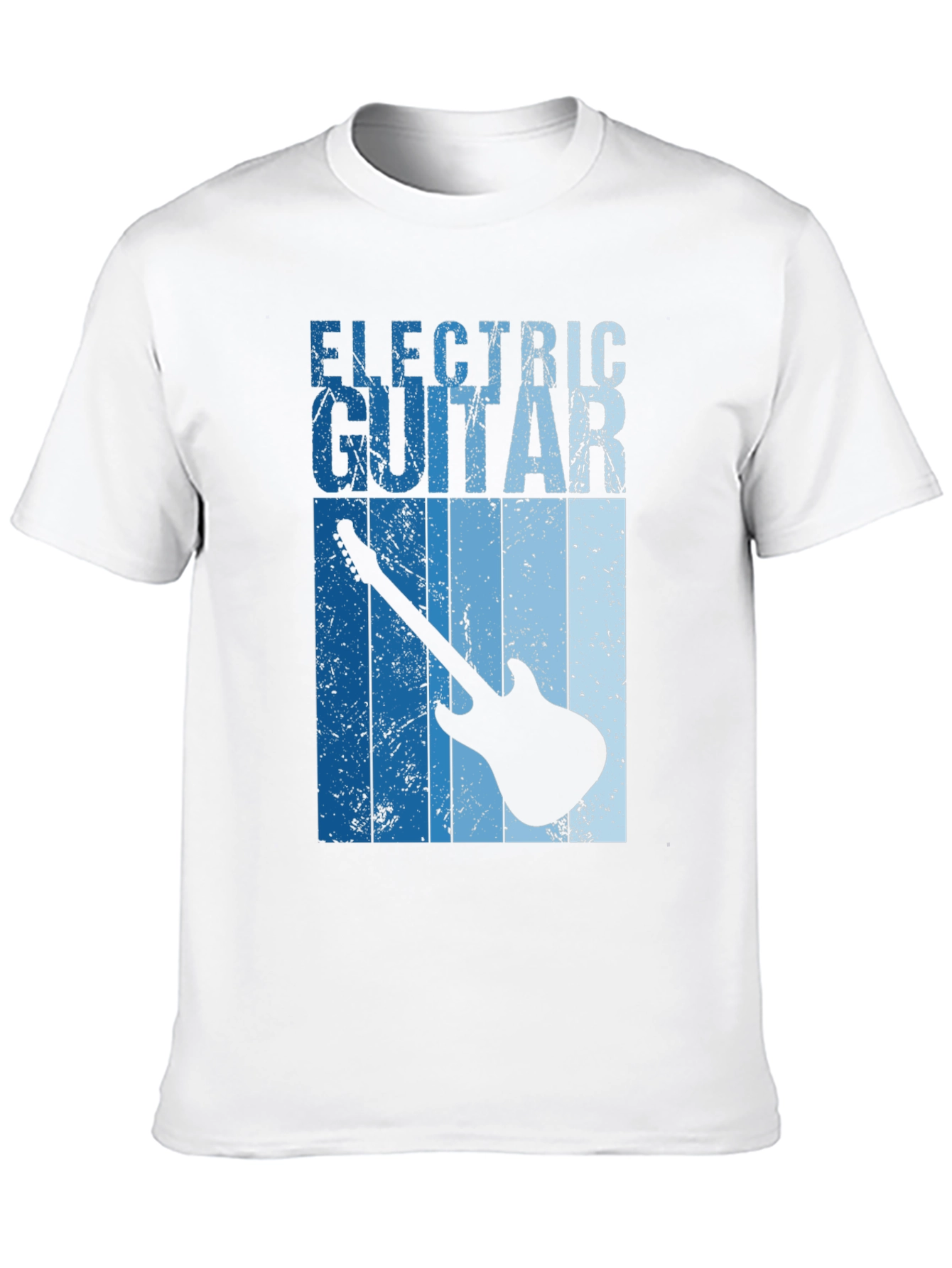 Electric Guitar Graphic Tee - Black Cotton T-Shirt