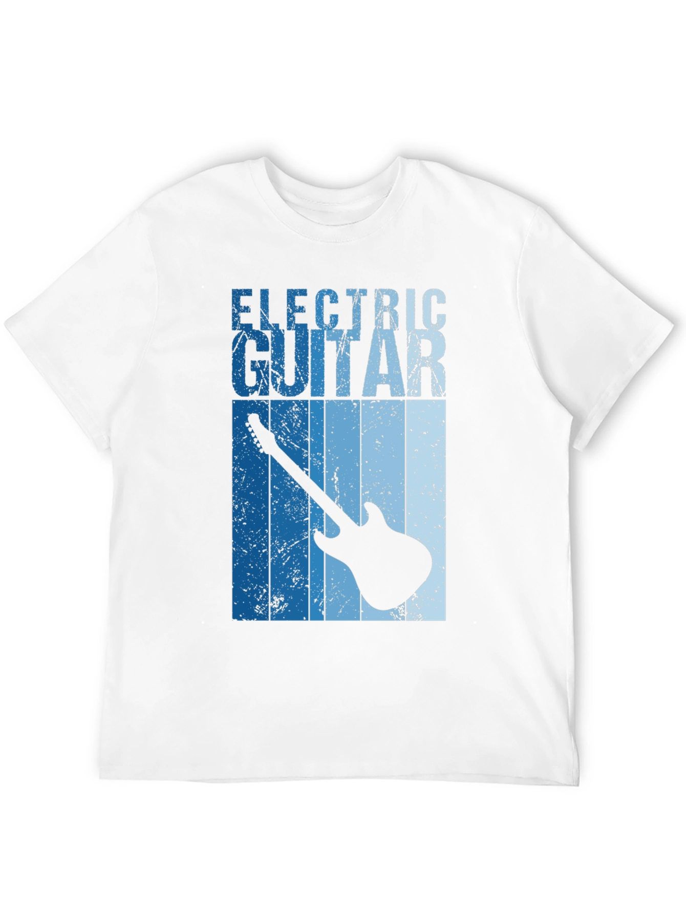 Electric Guitar Graphic Tee - Black Cotton T-Shirt