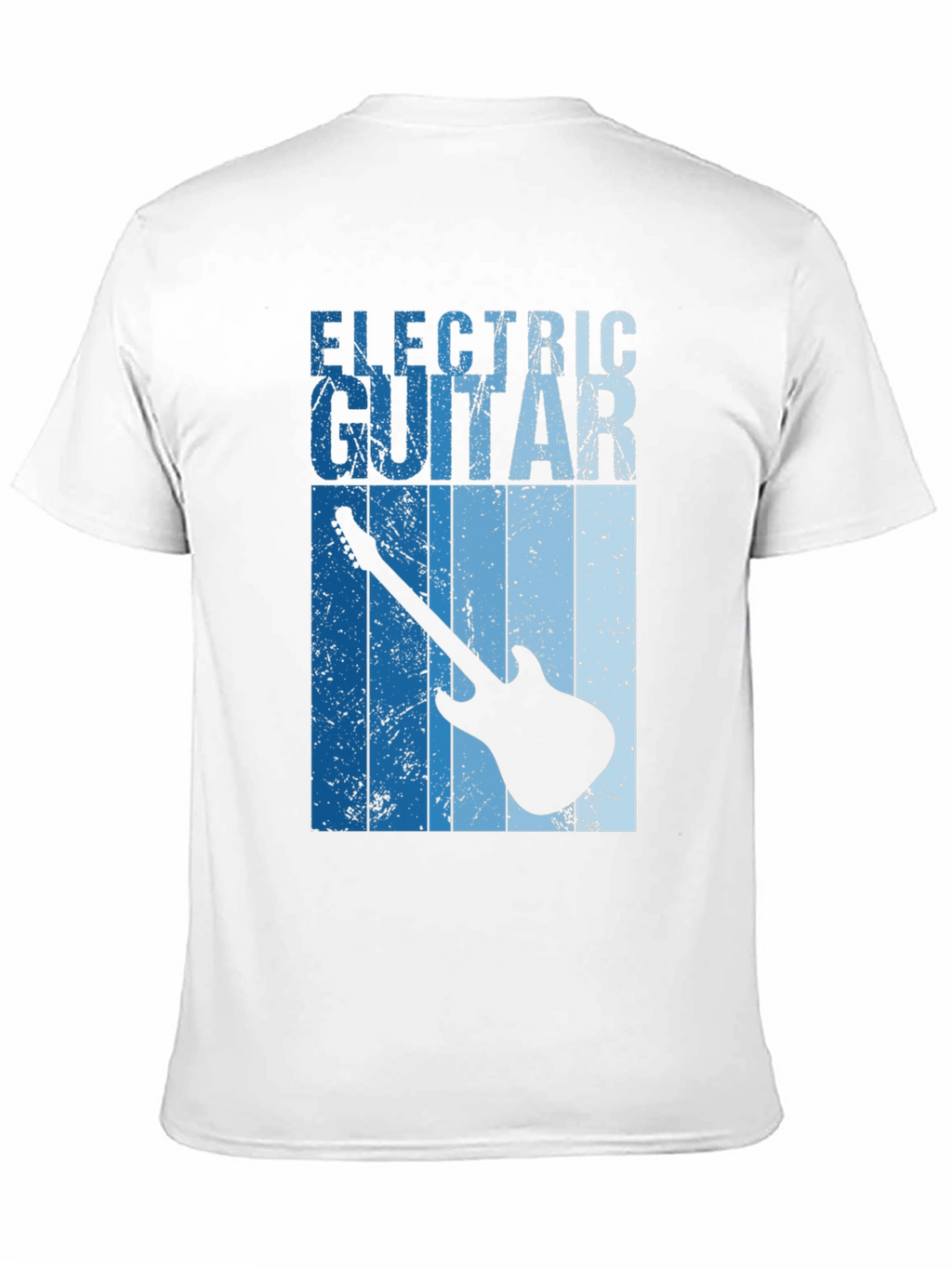 Electric Guitar Graphic Tee - Black Cotton T-Shirt