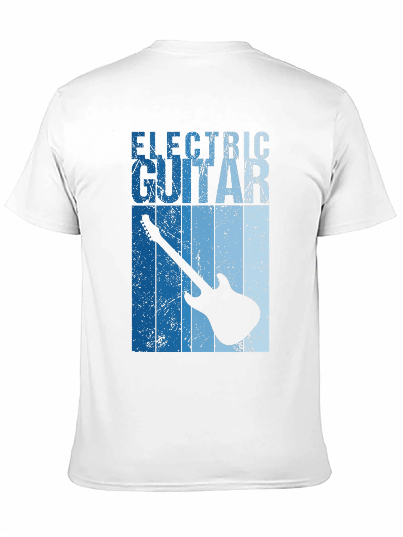 Electric Guitar Graphic Tee - Black Cotton T-Shirt