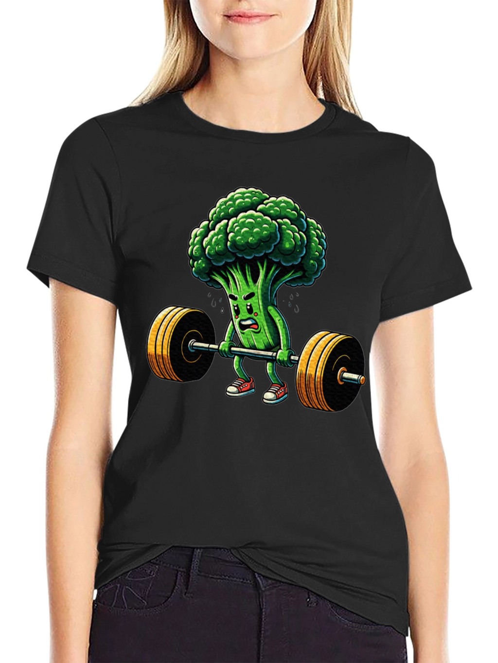 Broccoli Weightlifter Graphic T-Shirt