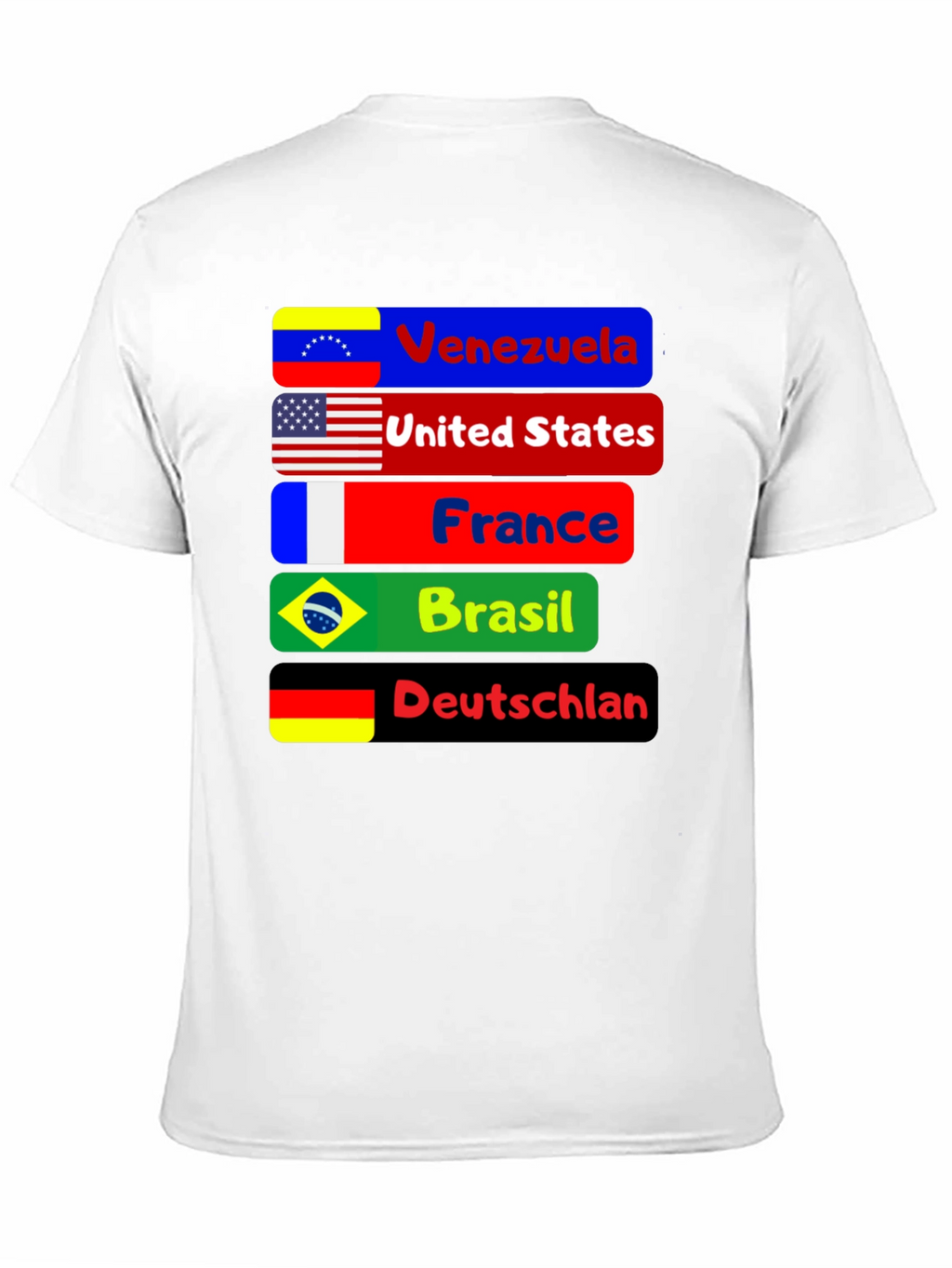 Flags of the World T-Shirt - Black