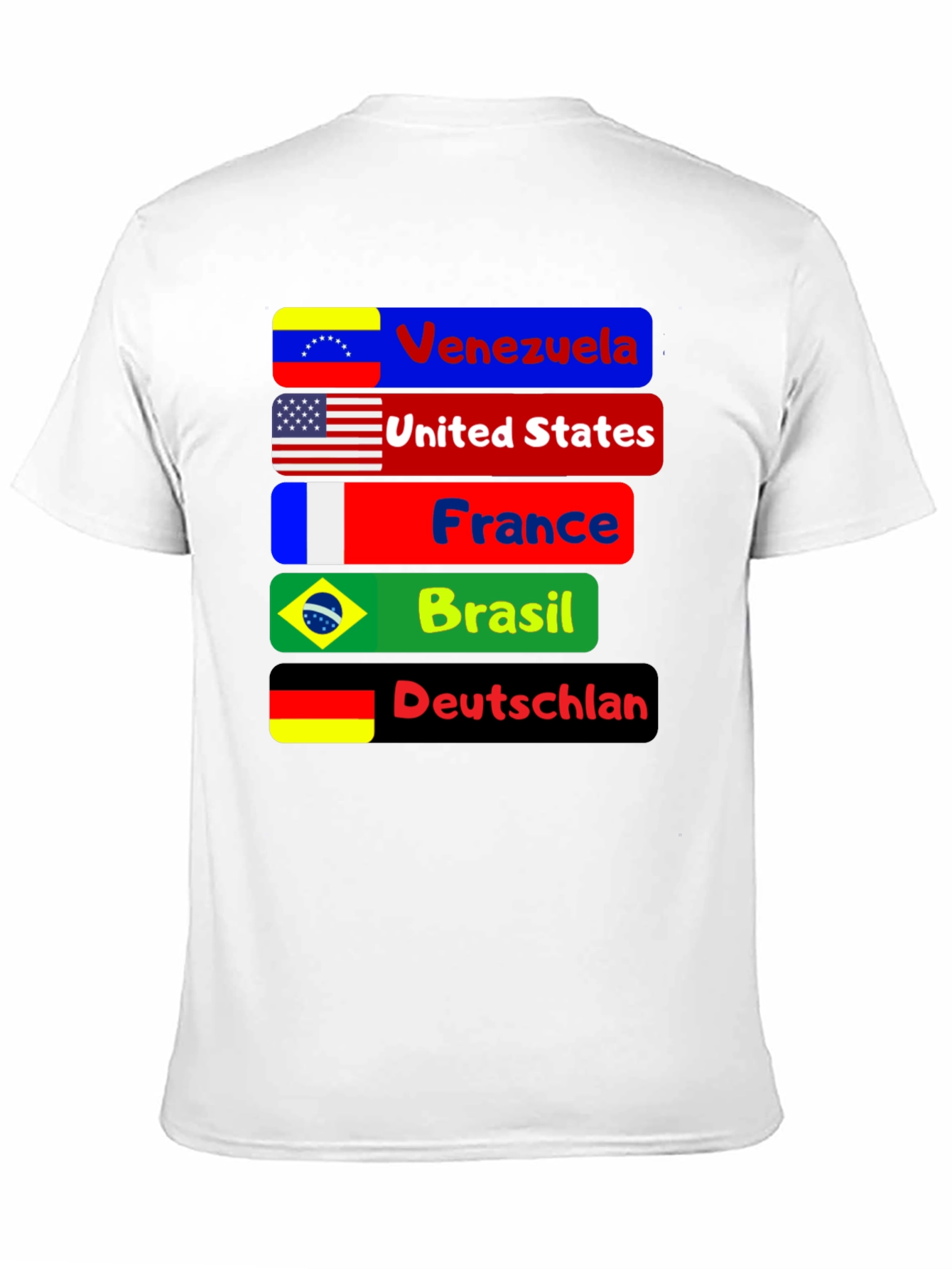 Flags of the World T-Shirt - Black