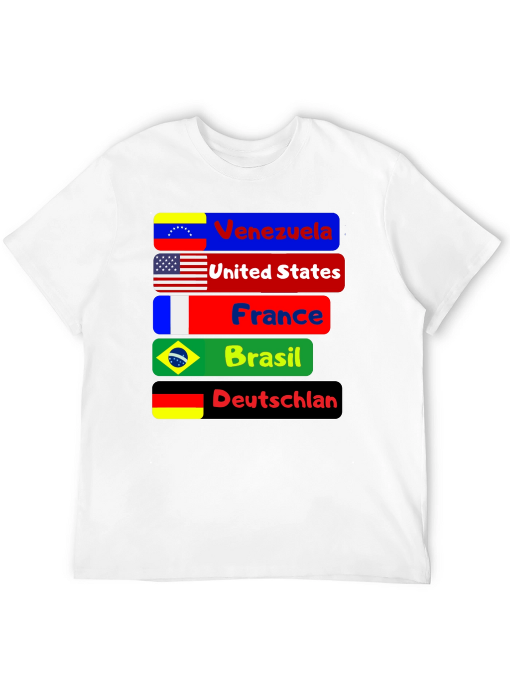 Flags of the World T-Shirt - Black