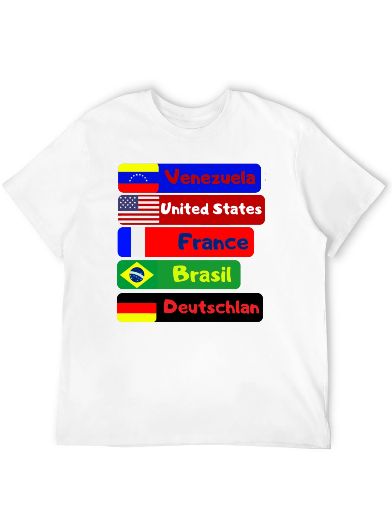 Flags of the World T-Shirt - Black
