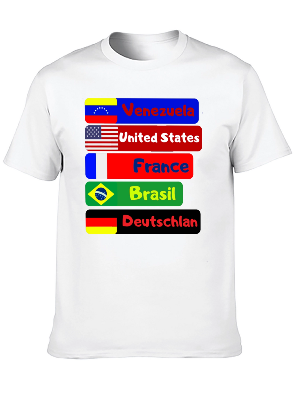 Flags of the World T-Shirt - Black