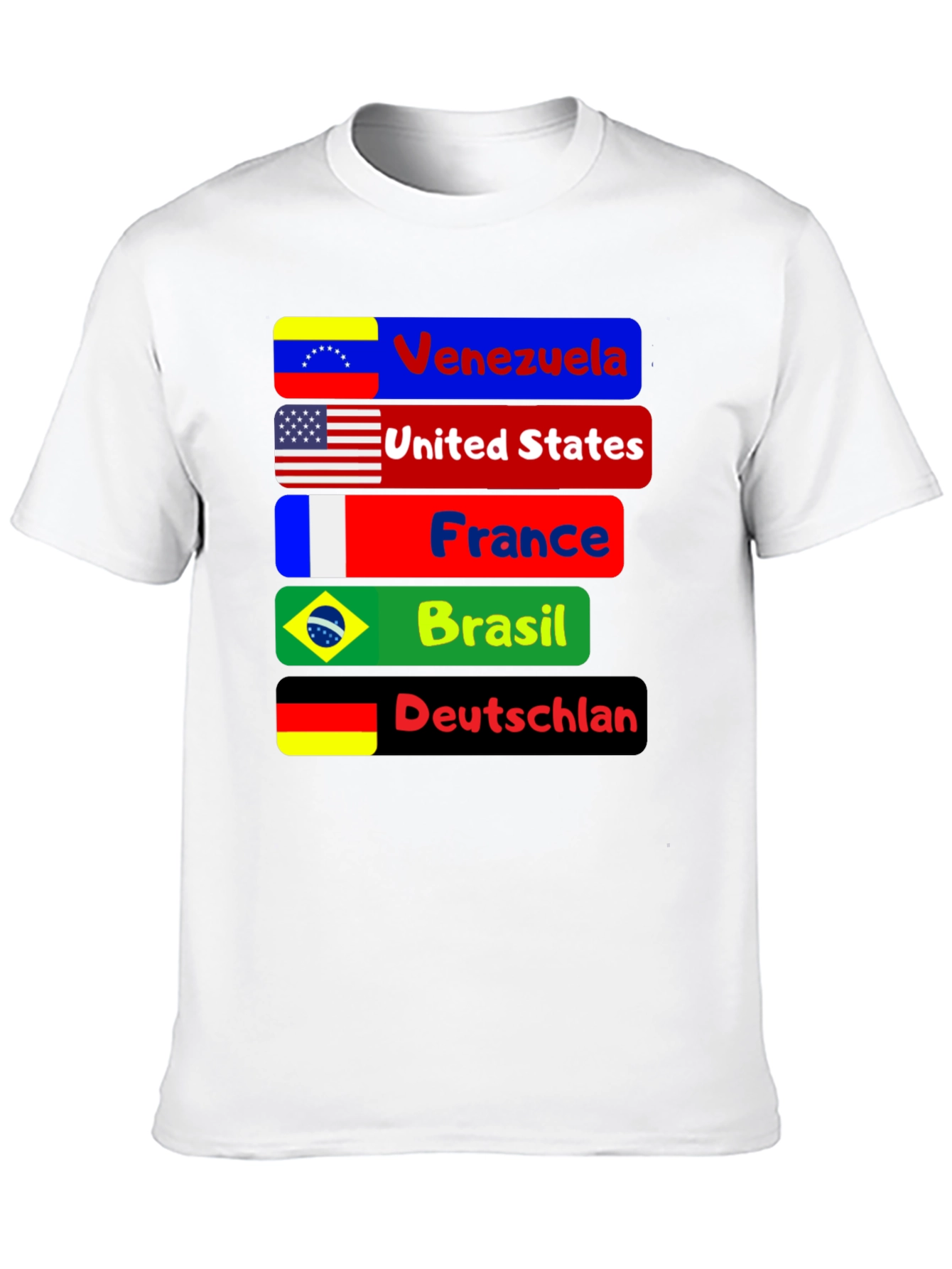 Flags of the World T-Shirt - Black