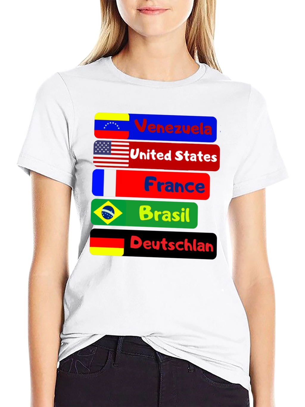 Flags of the World T-Shirt - Black