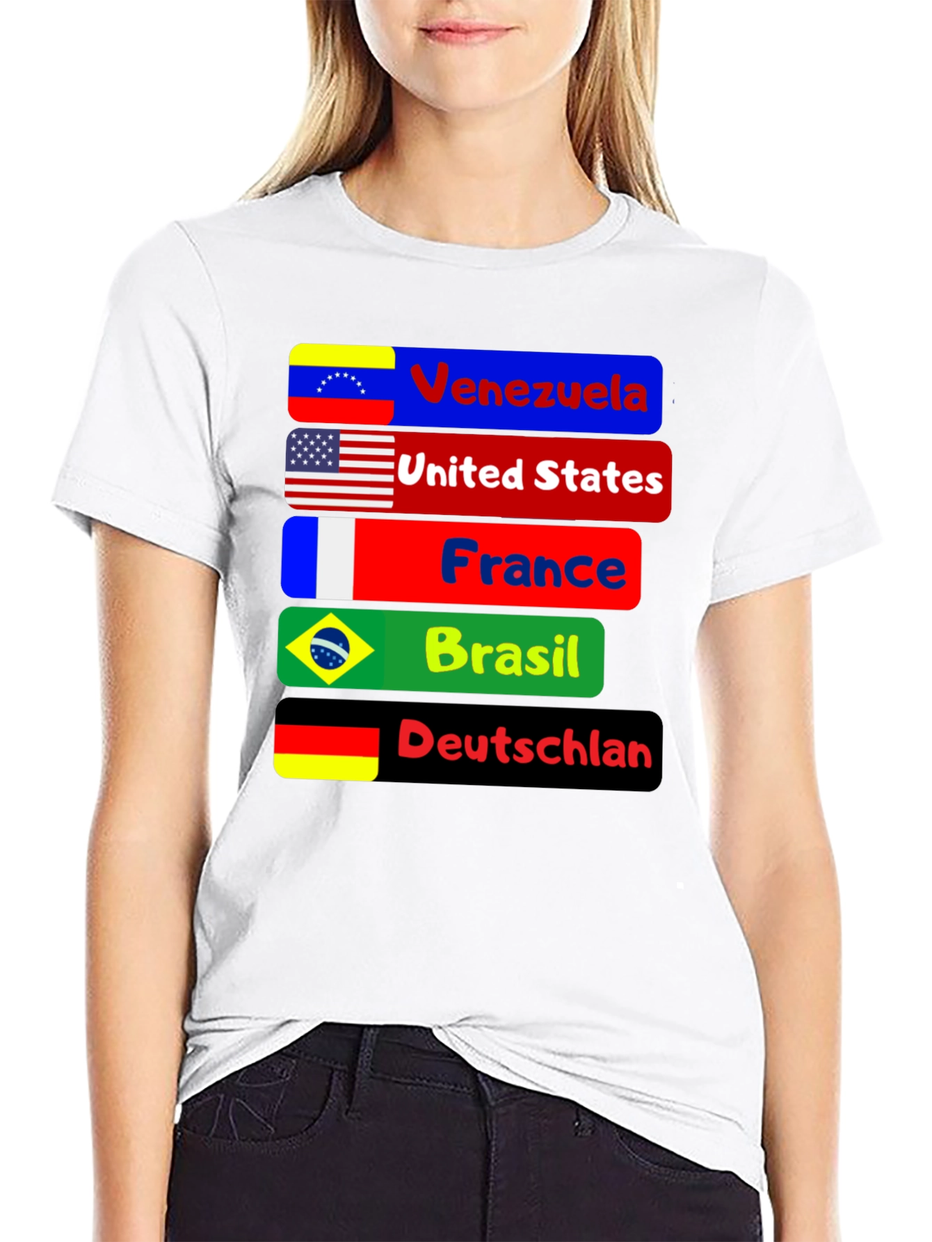 Flags of the World T-Shirt - Black