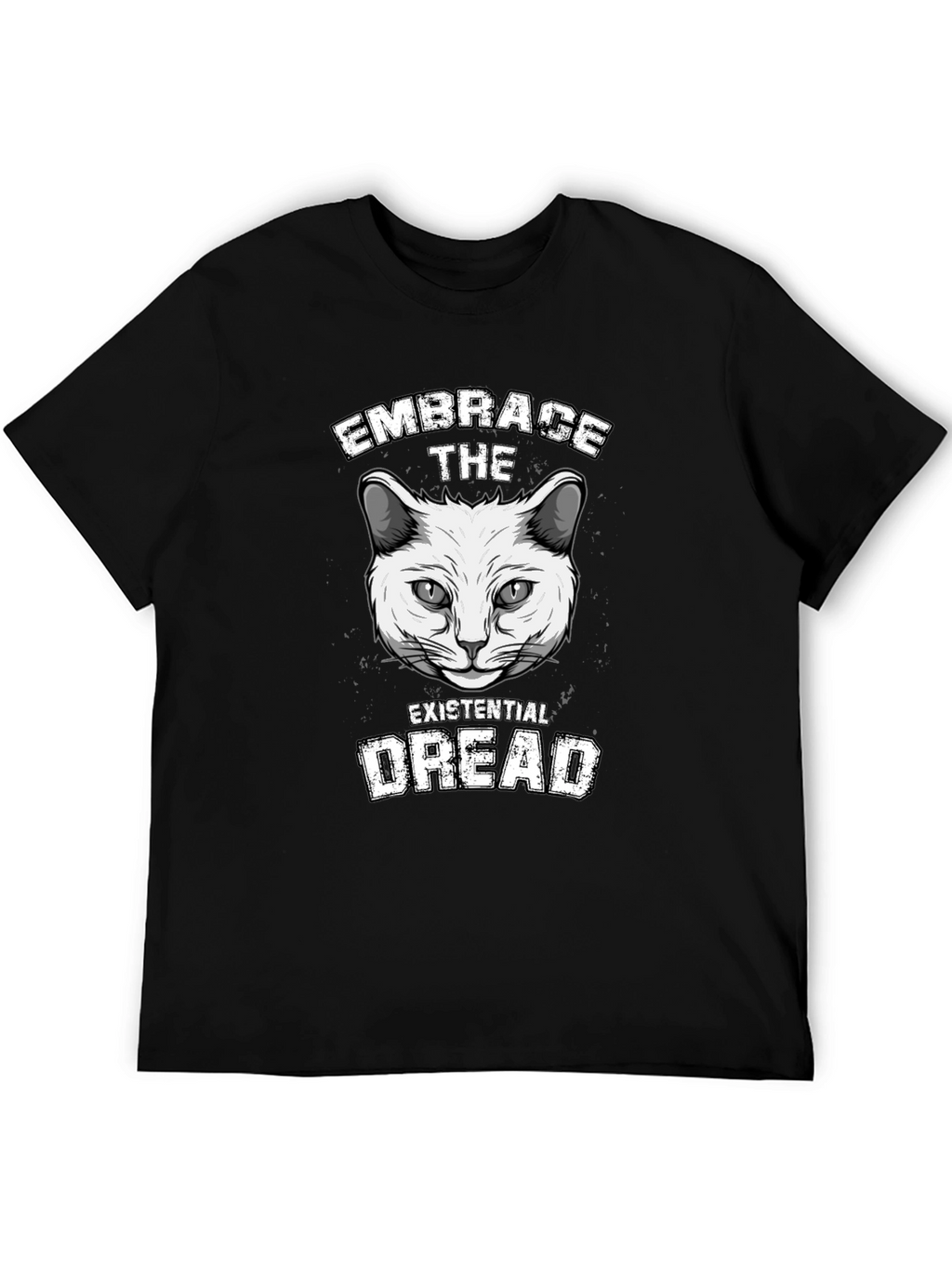 Embrace Existential Dread Cat Graphic T-Shirt
