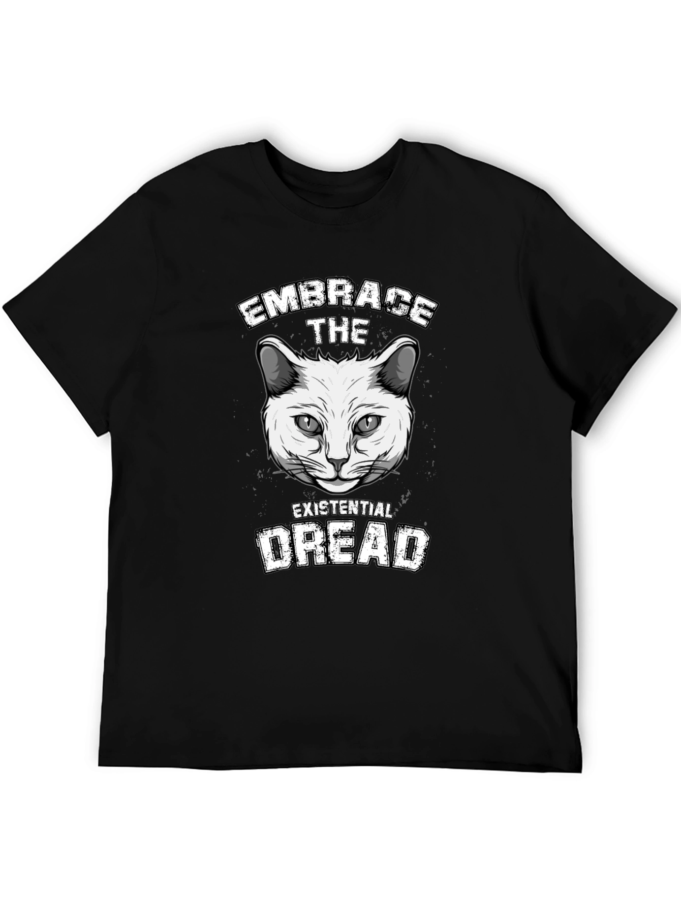 Embrace Existential Dread Cat Graphic T-Shirt