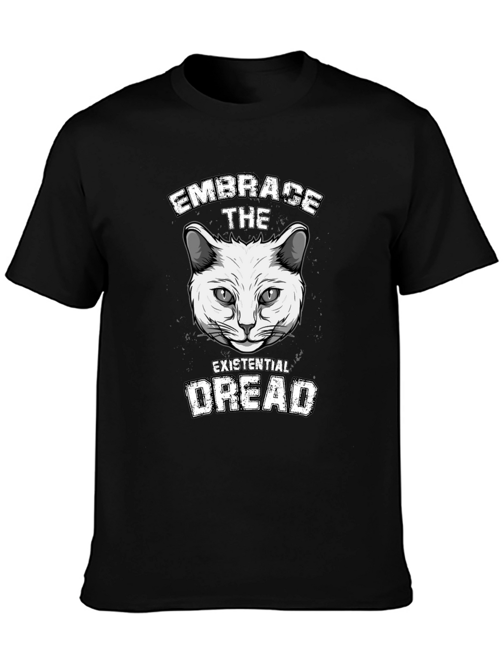 Embrace Existential Dread Cat Graphic T-Shirt