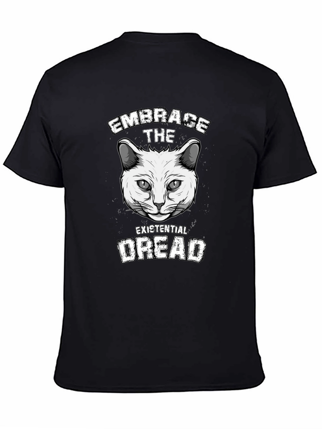 Embrace Existential Dread Cat Graphic T-Shirt