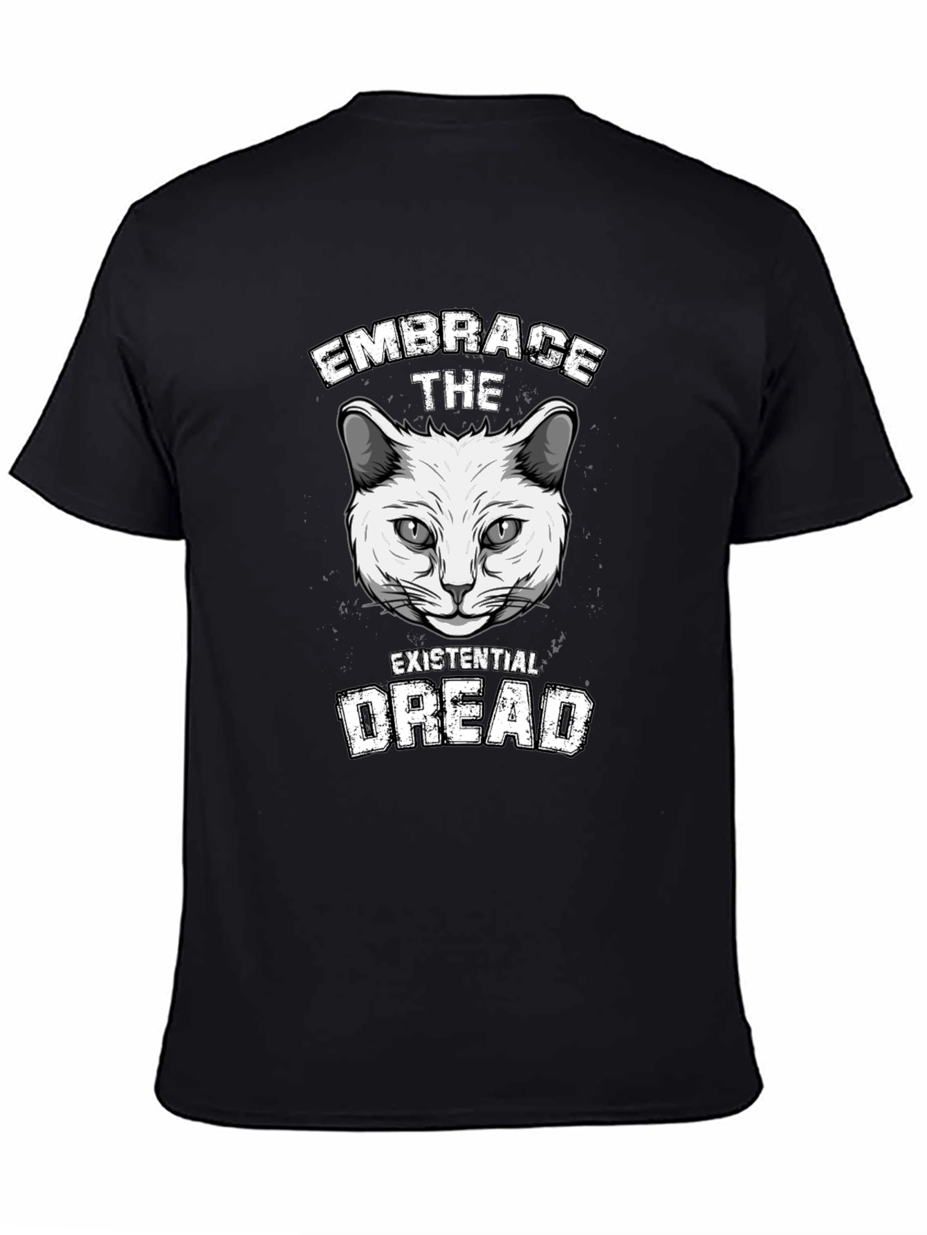 Embrace Existential Dread Cat Graphic T-Shirt