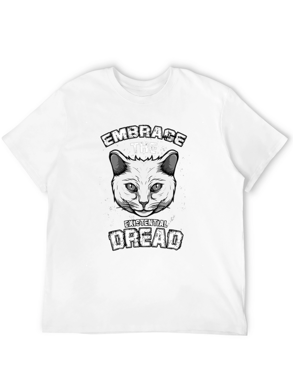 Embrace Existential Dread Cat Graphic T-Shirt