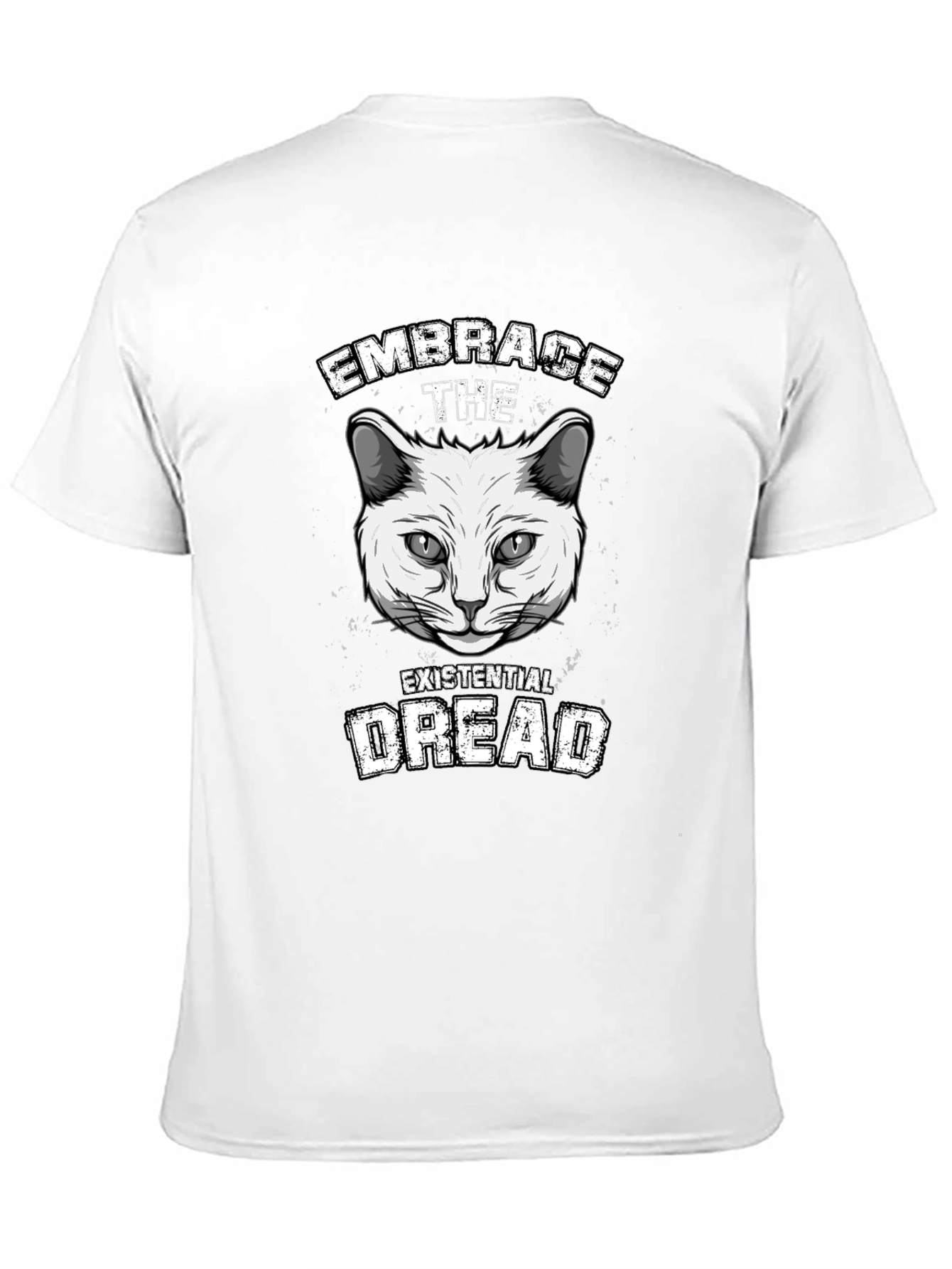 Embrace Existential Dread Cat Graphic T-Shirt