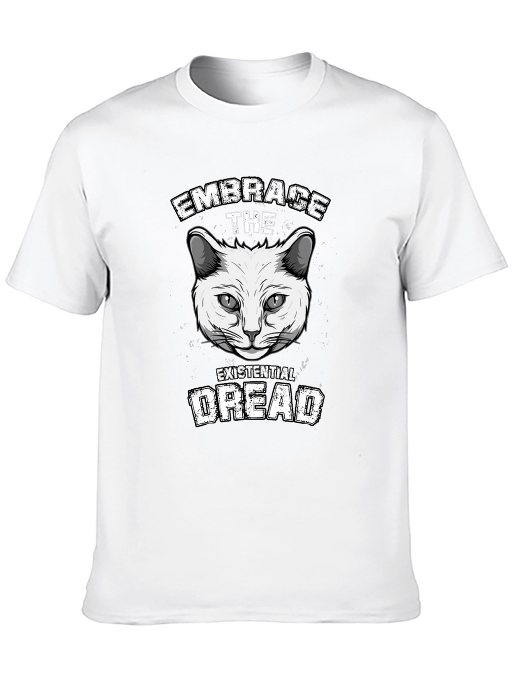 Embrace Existential Dread Cat Graphic T-Shirt