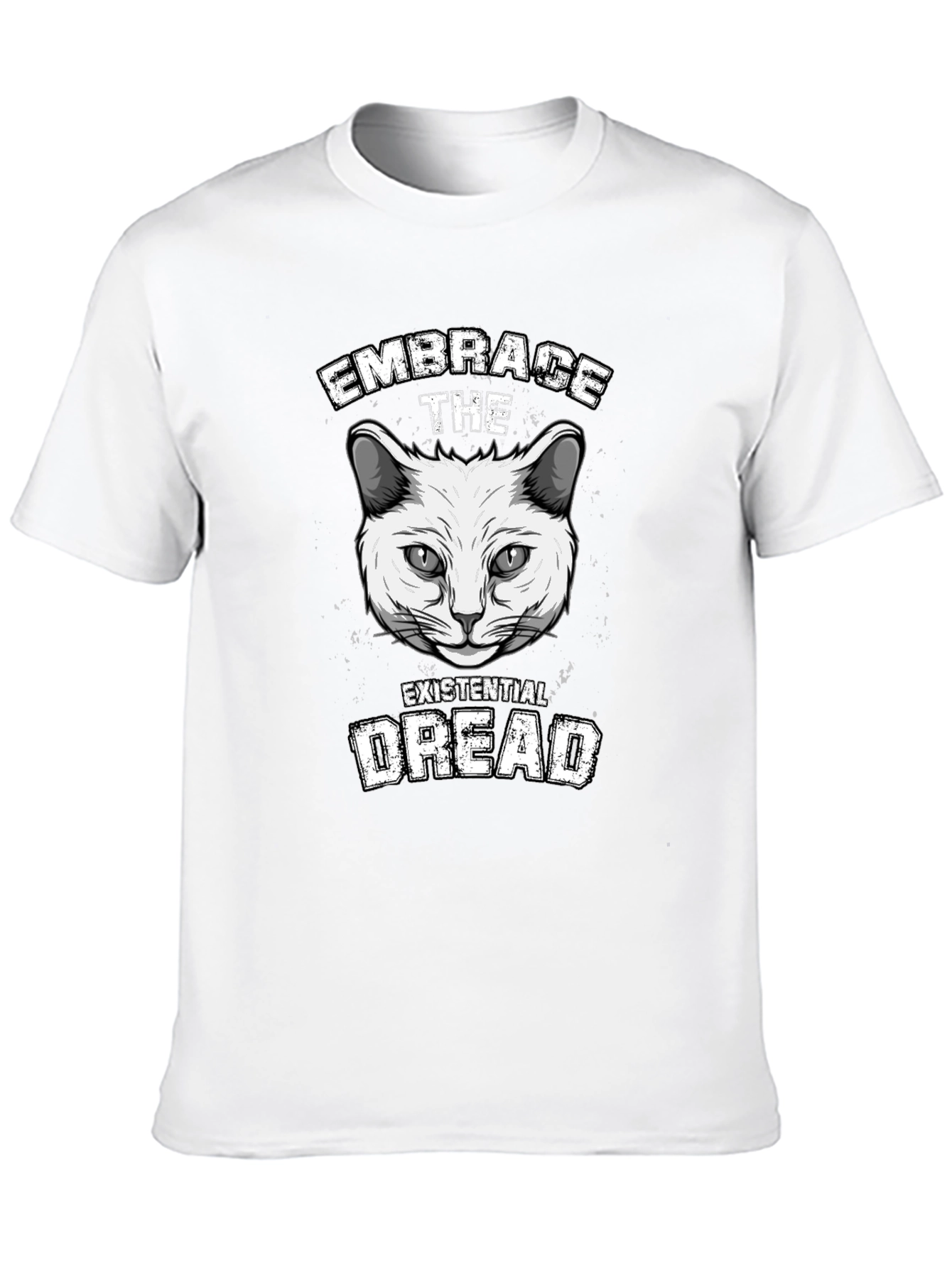 Embrace Existential Dread Cat Graphic T-Shirt