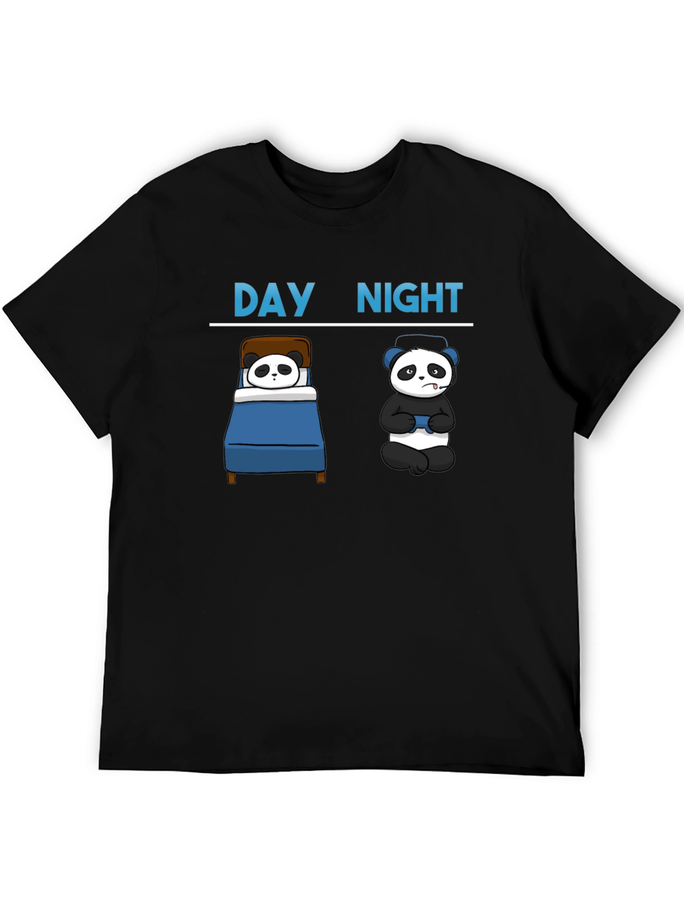 Day & Night Panda Gamer T-Shirt