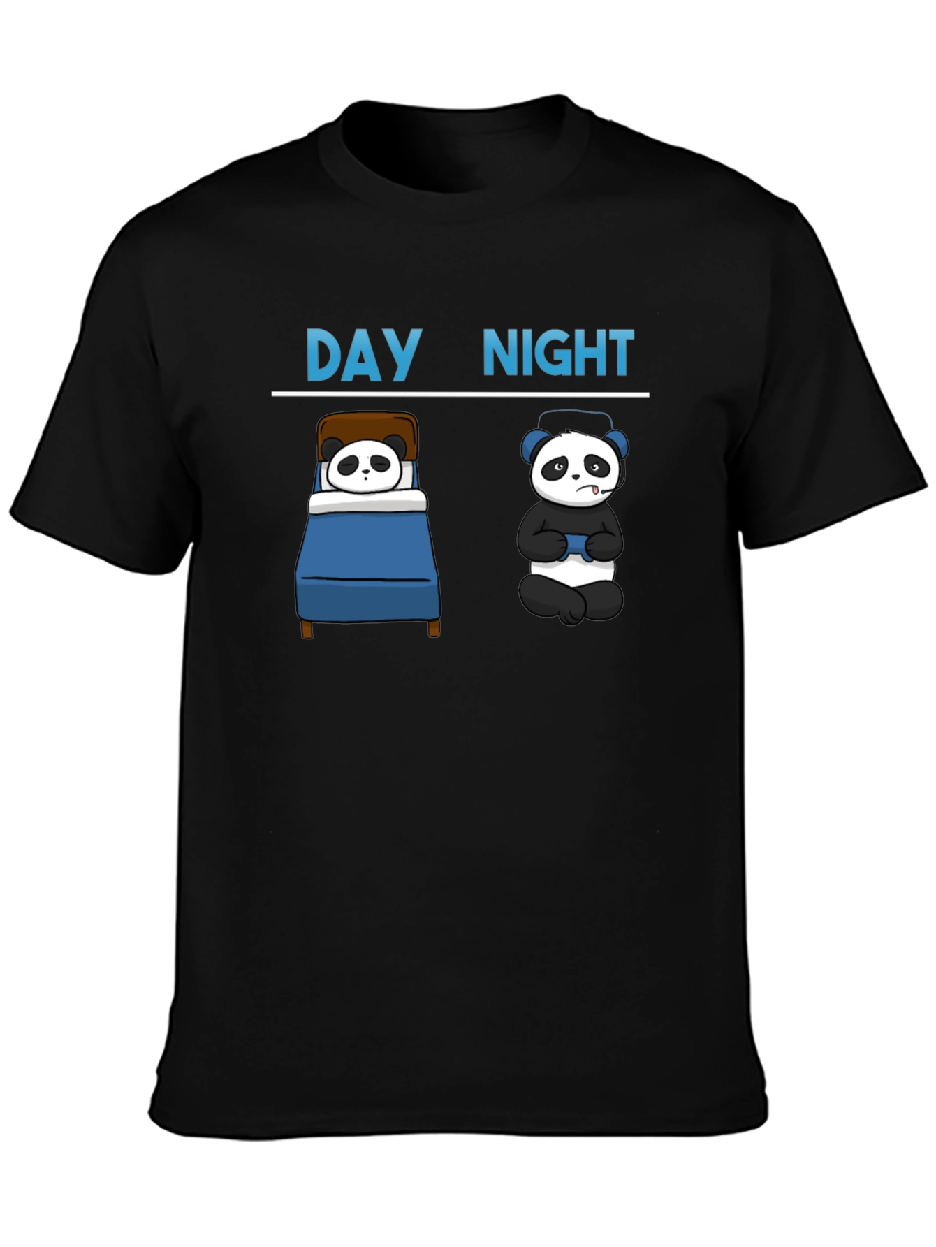 Day & Night Panda Gamer T-Shirt