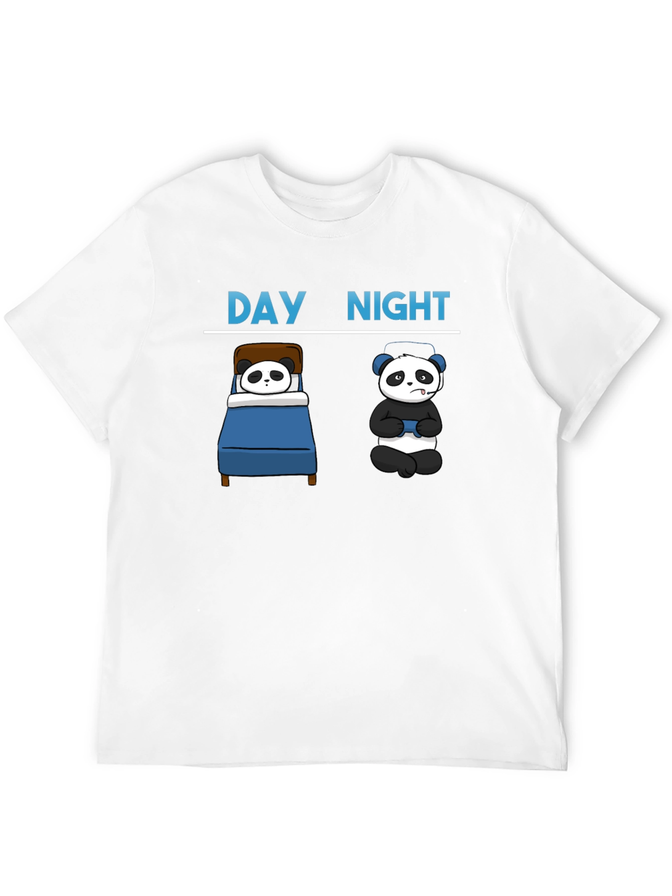 Day & Night Panda Gamer T-Shirt