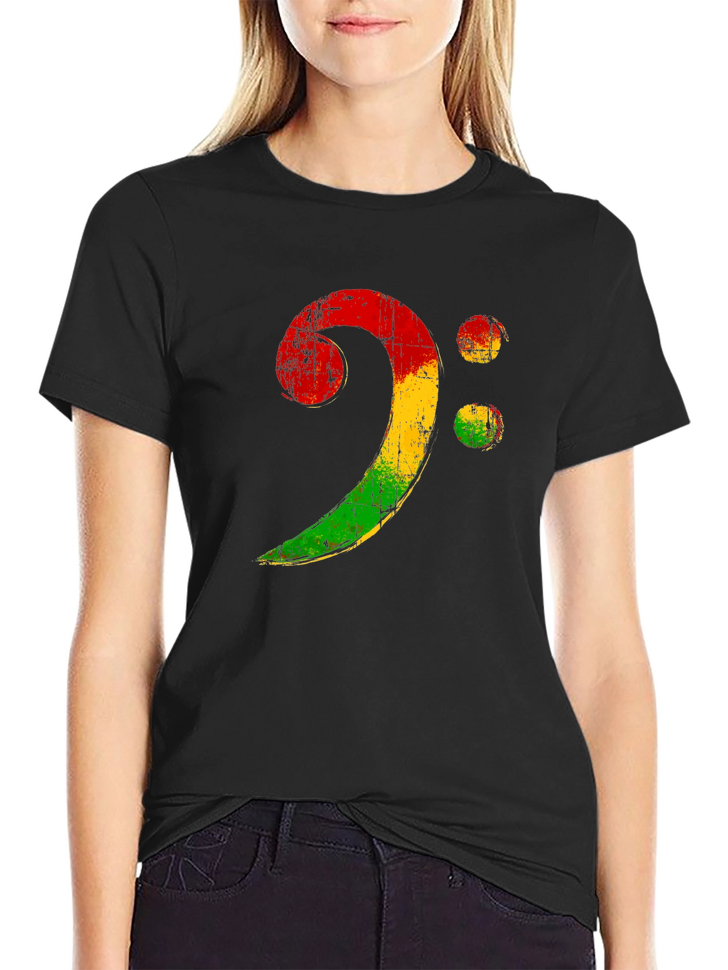 Rasta Bass Clef T-Shirt - Music Reggae Style