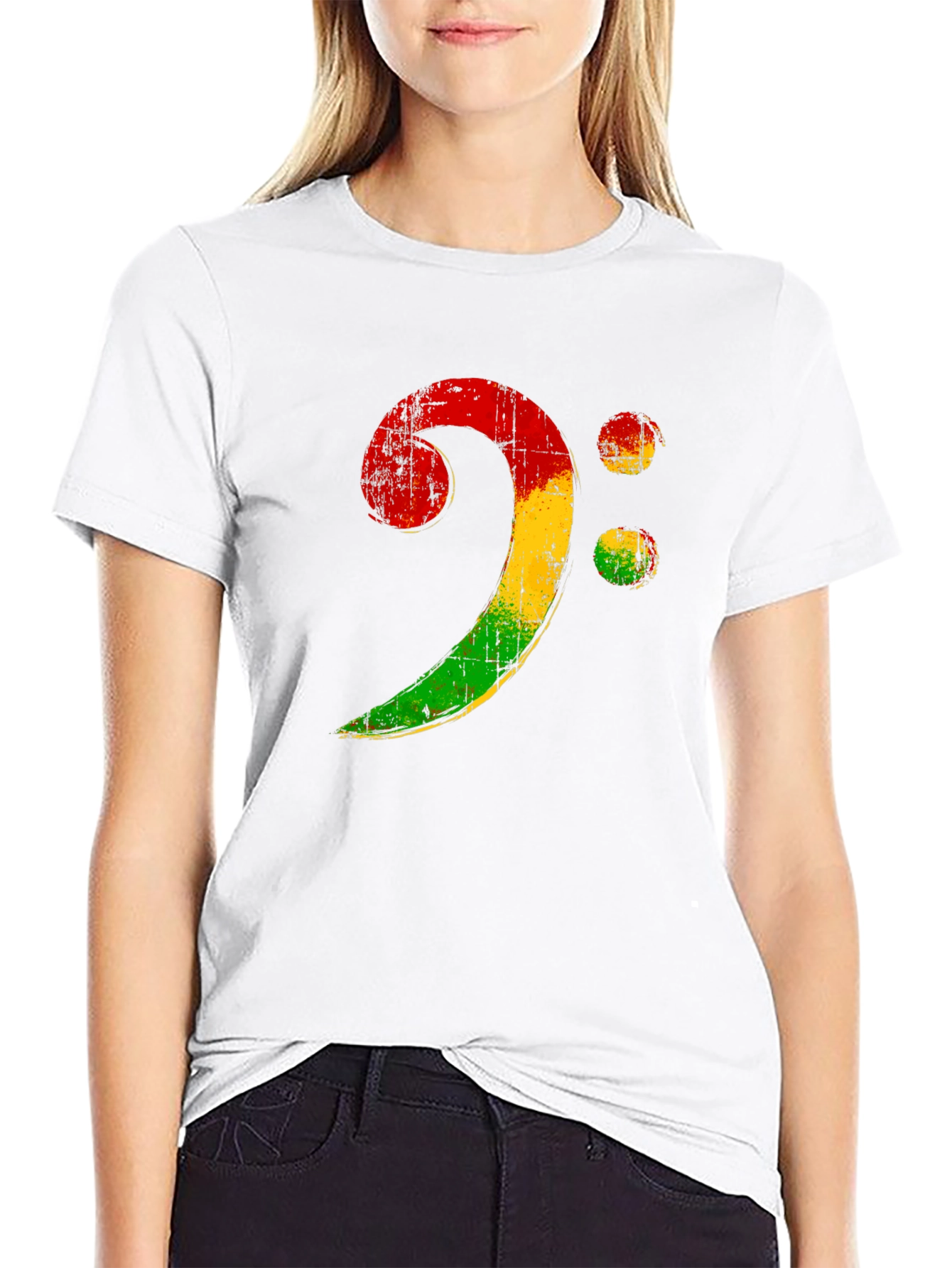Rasta Bass Clef T-Shirt - Music Reggae Style