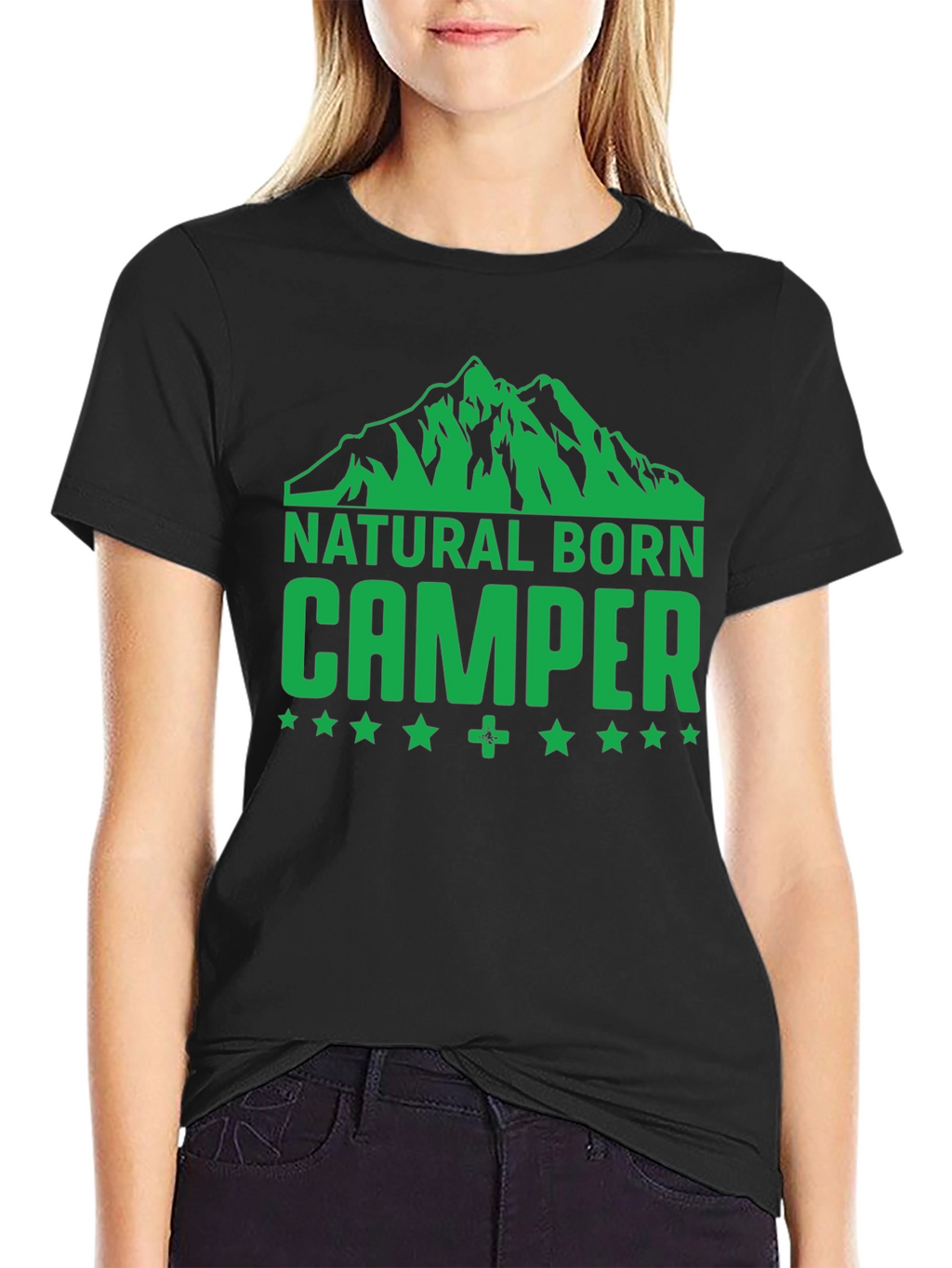 Natural Born Camper Graphic T-Shirt - Black