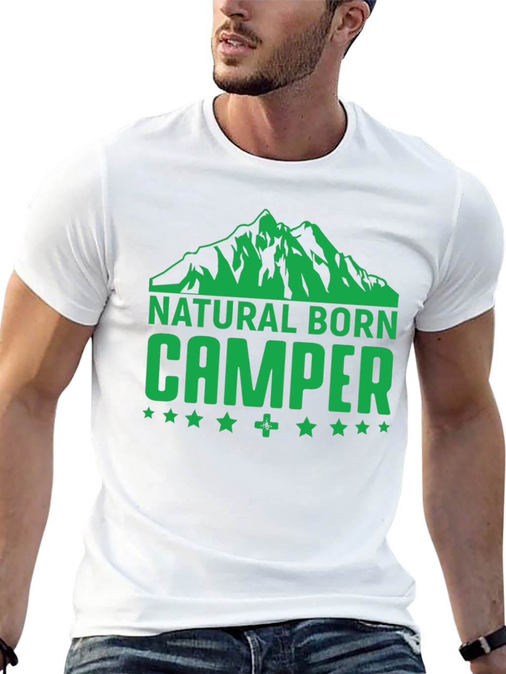 Natural Born Camper Graphic T-Shirt - Black