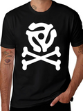 DJ Skull and Crossbones T-Shirt - Black