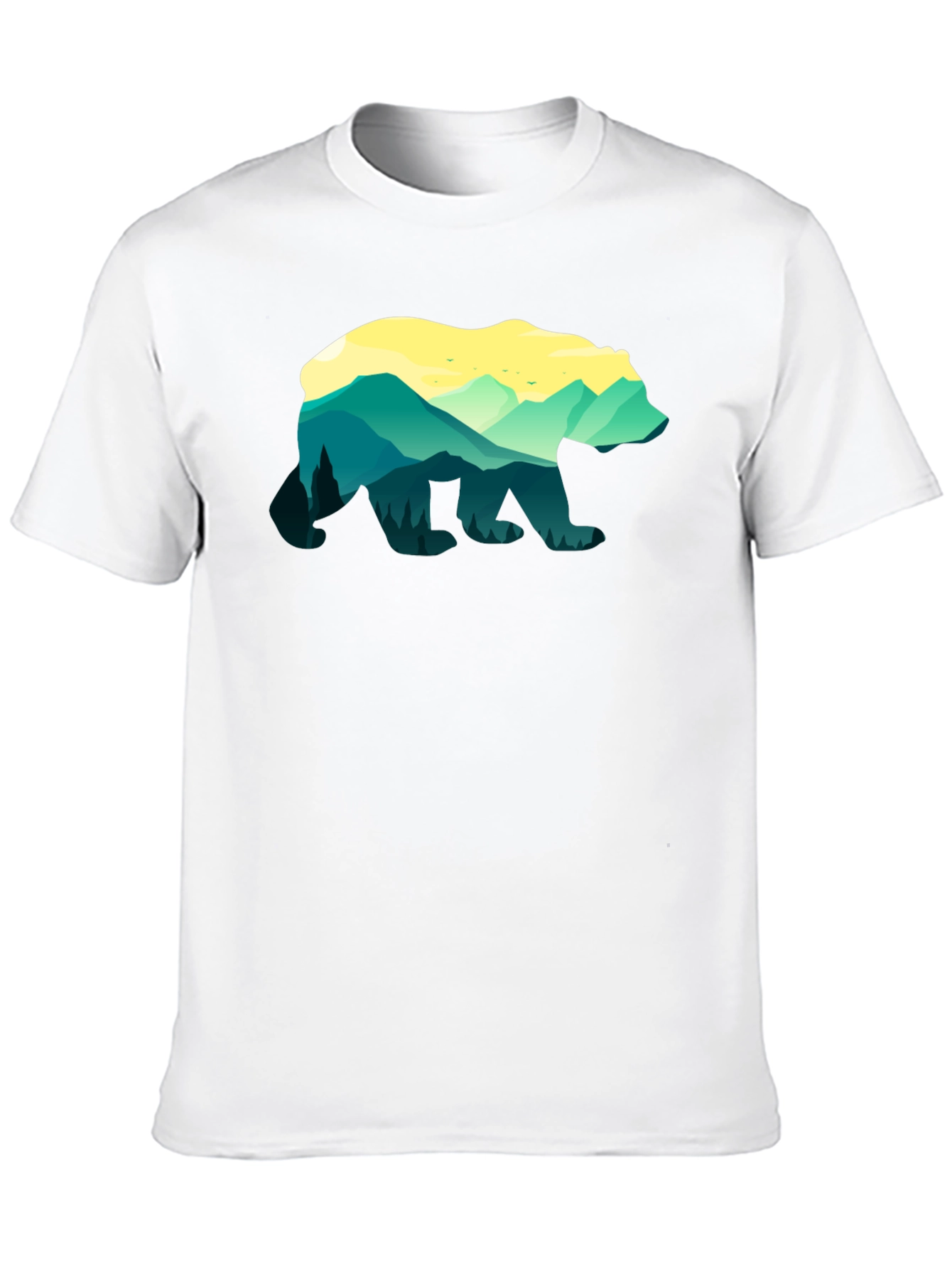 Nature Bear Graphic Tee - Unisex Black T-Shirt