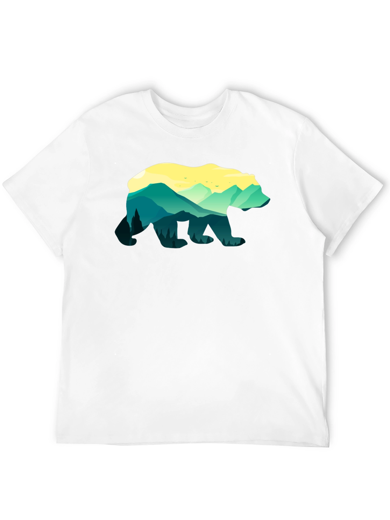 Nature Bear Graphic Tee - Unisex Black T-Shirt