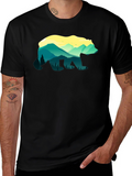 Nature Bear Graphic Tee - Unisex Black T-Shirt