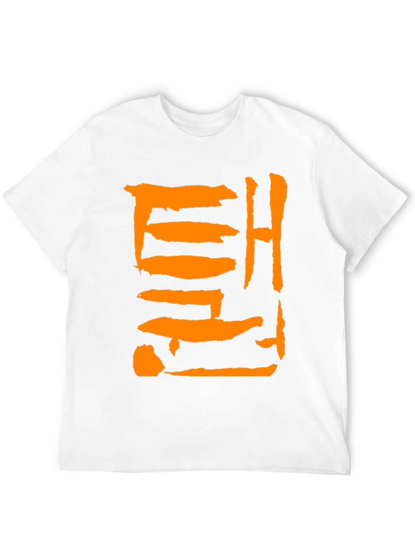 Trendy Black Tee with Bold Graphic Print