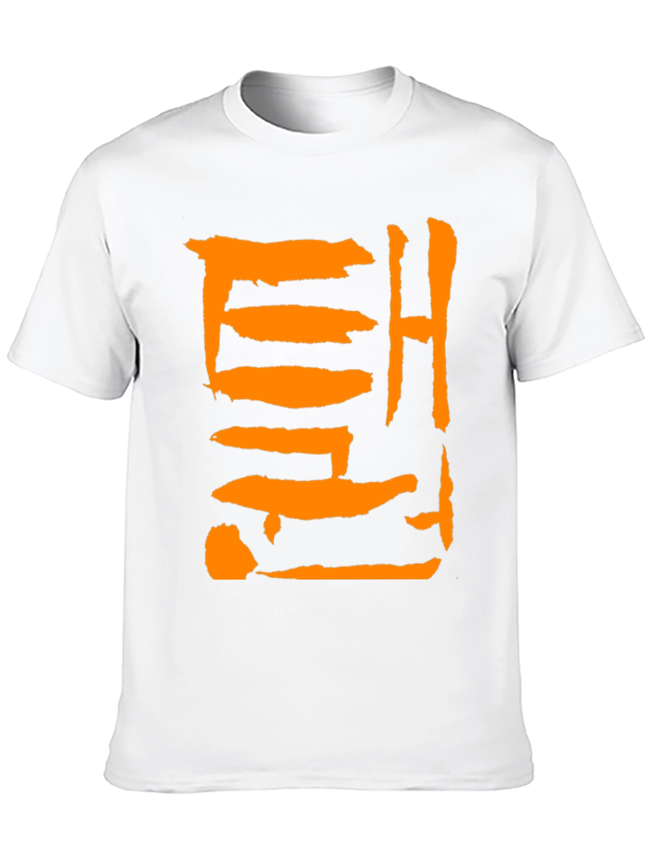 Trendy Black Tee with Bold Graphic Print