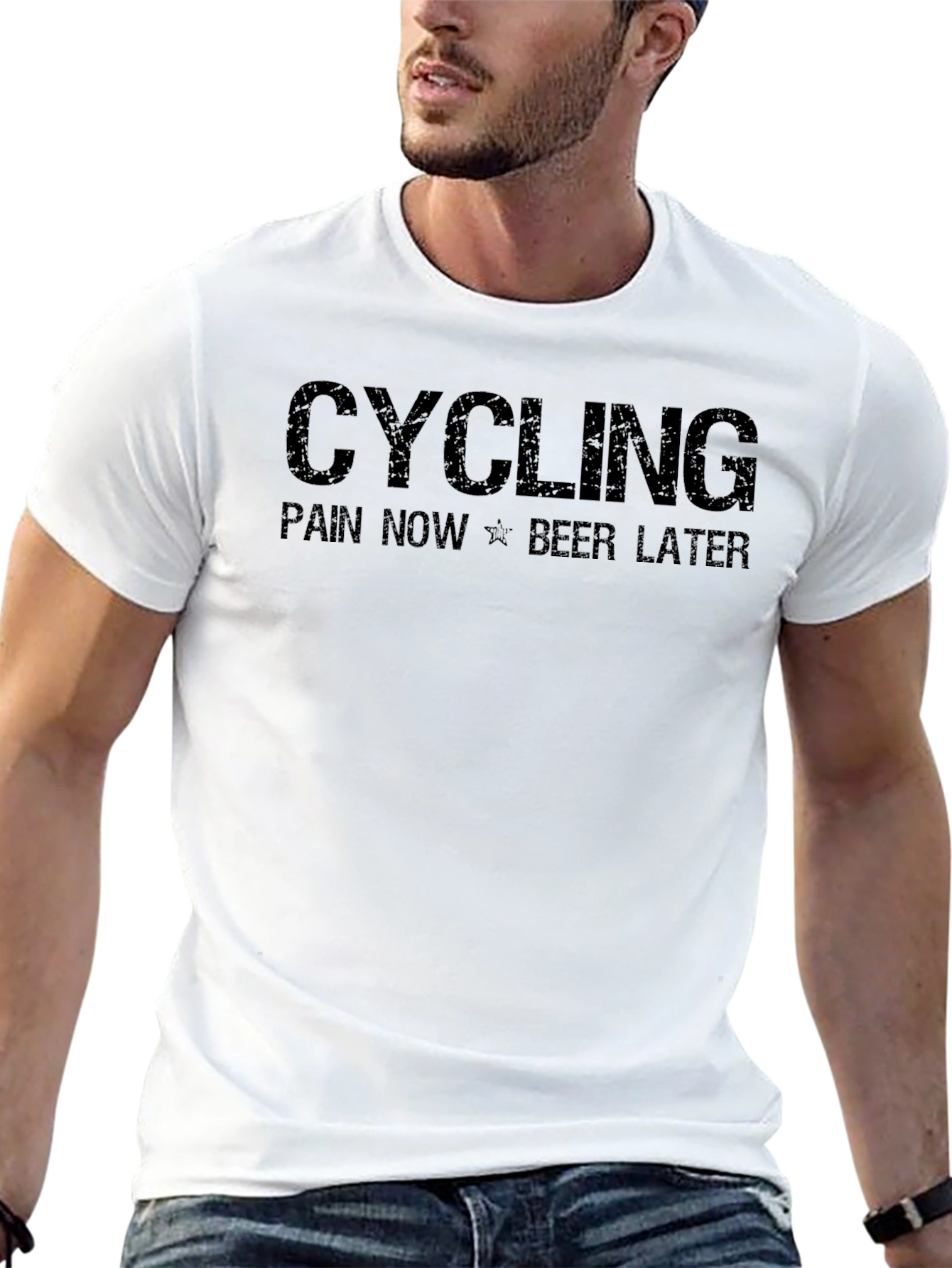 Cycling Pain Now Beer Later Mens T-Shirt