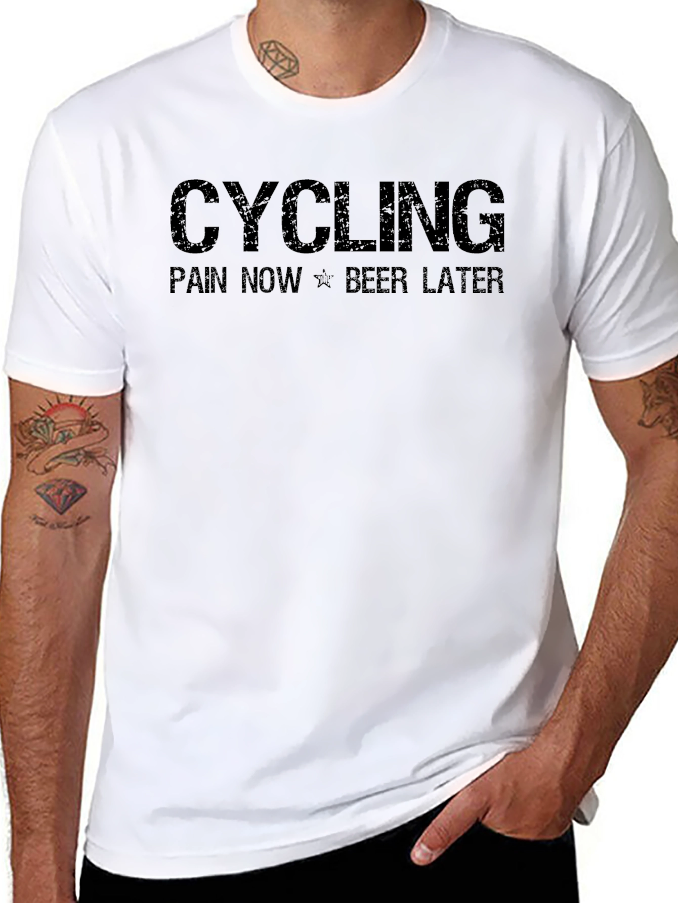 Cycling Pain Now Beer Later Mens T-Shirt