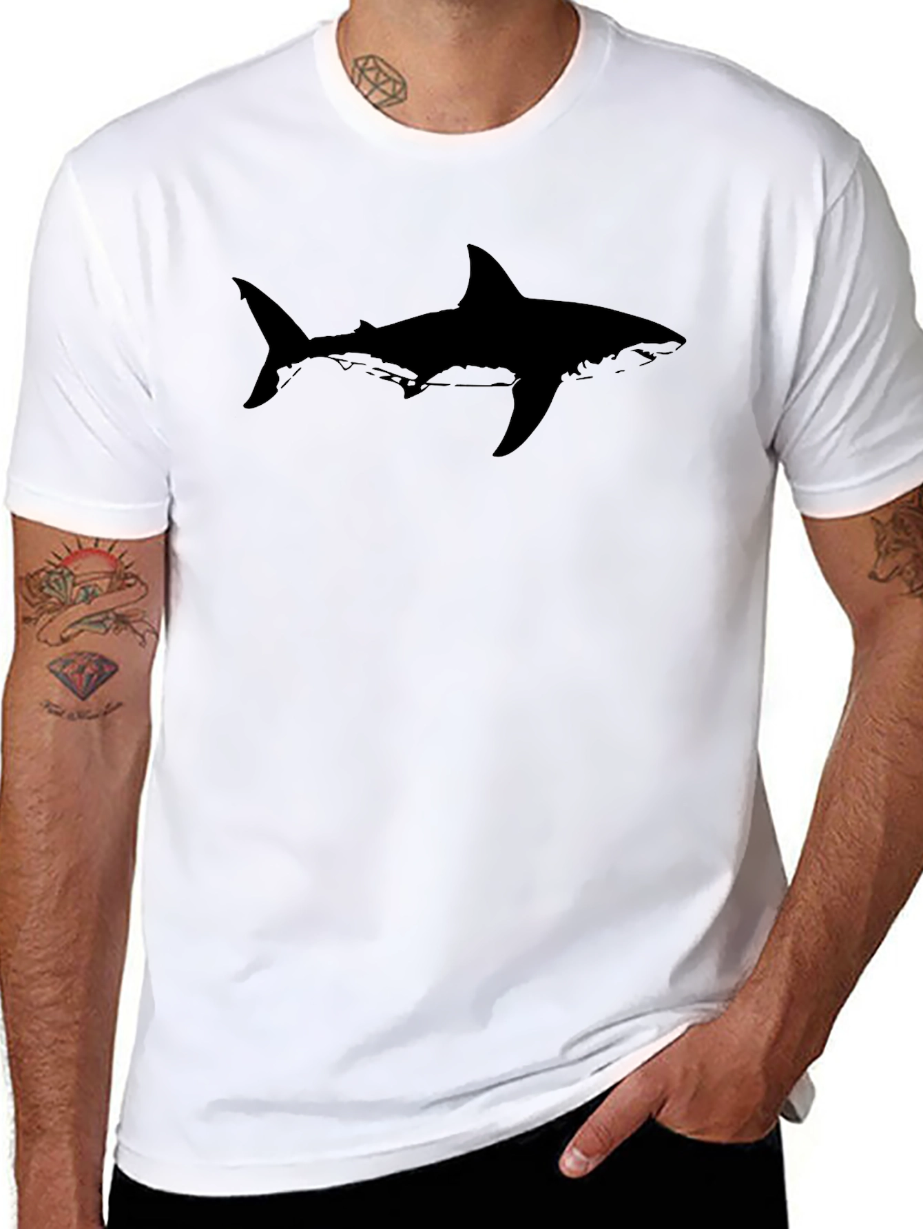 Black Shark Graphic Tee - Mens