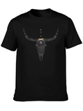 Geometric Bull Skull Graphic Tee