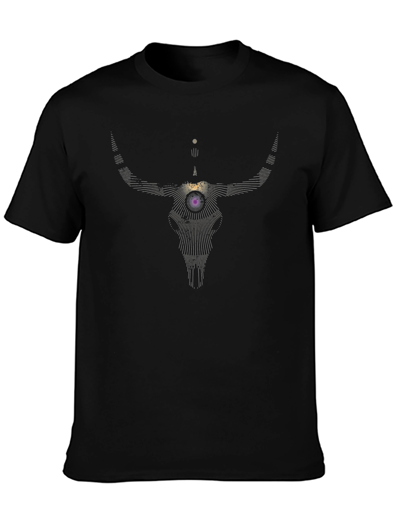 Geometric Bull Skull Graphic Tee