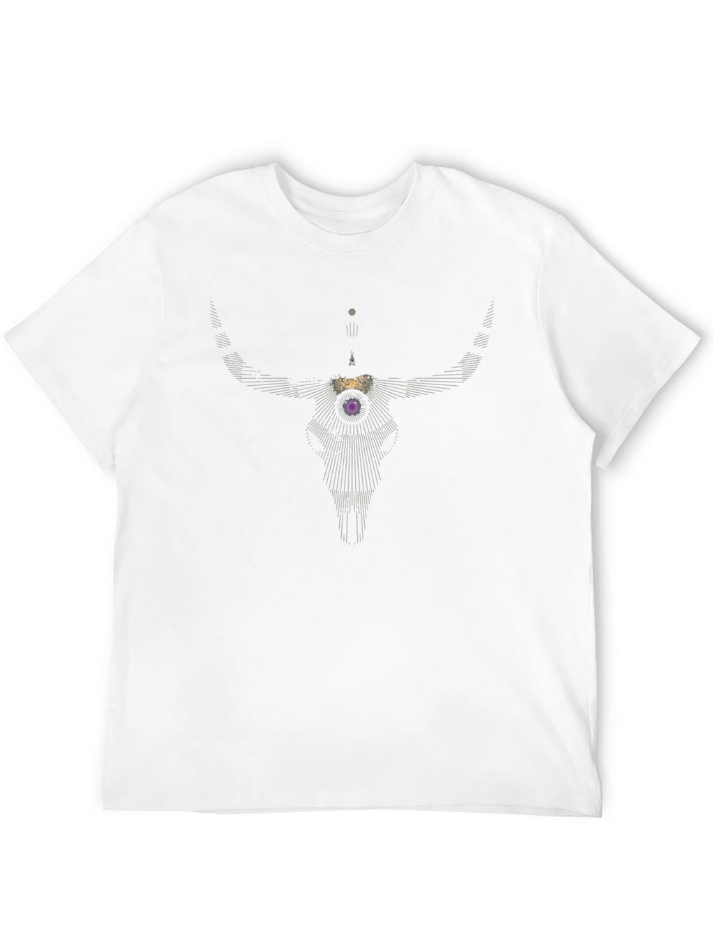 Geometric Bull Skull Graphic Tee