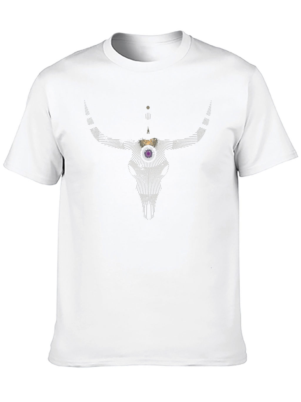 Geometric Bull Skull Graphic Tee