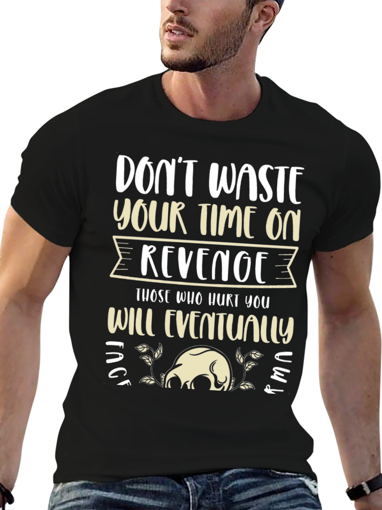 Revenge Slogan Graphic Tee - Relaxed Fit