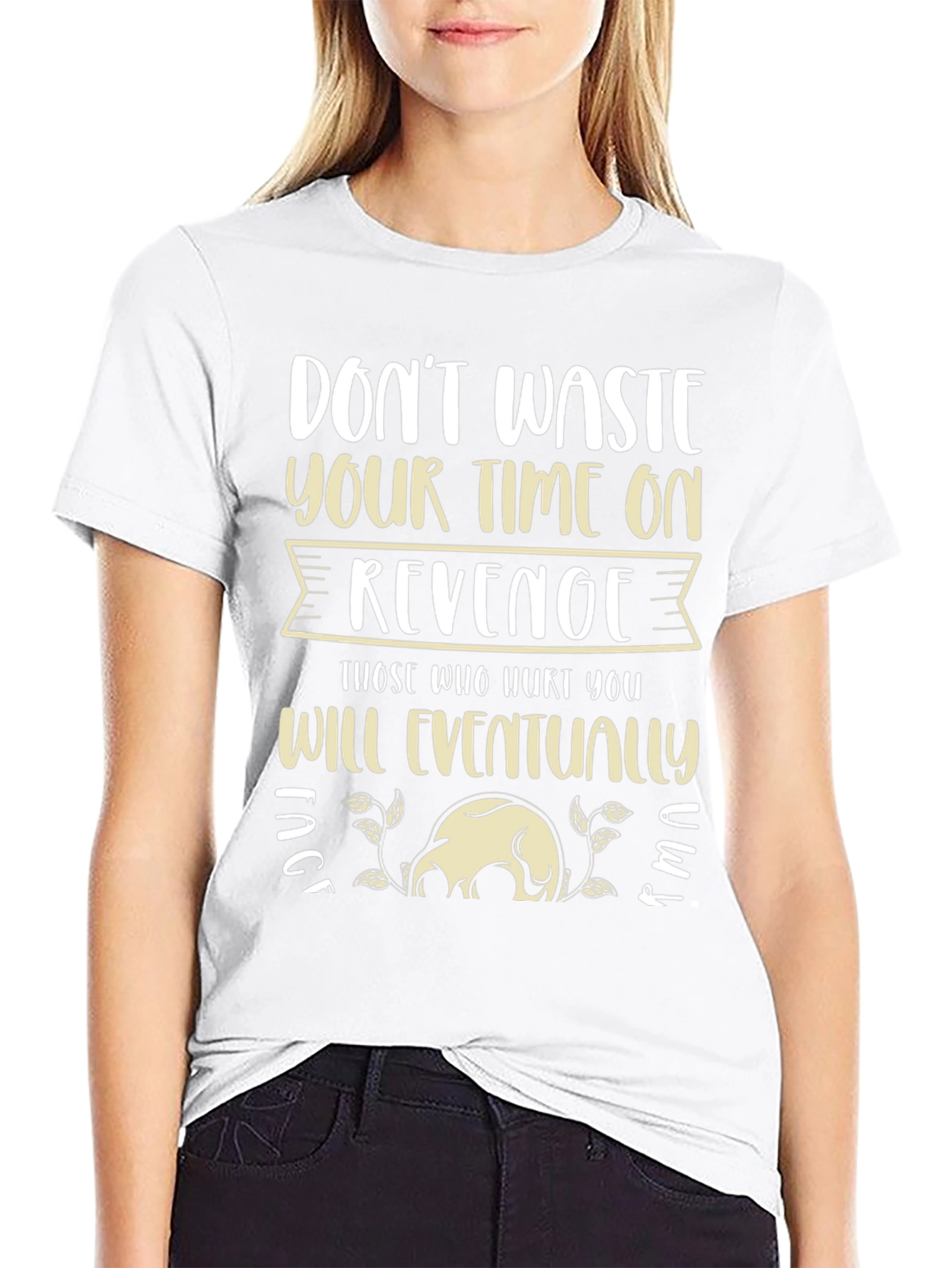 Revenge Slogan Graphic Tee - Relaxed Fit