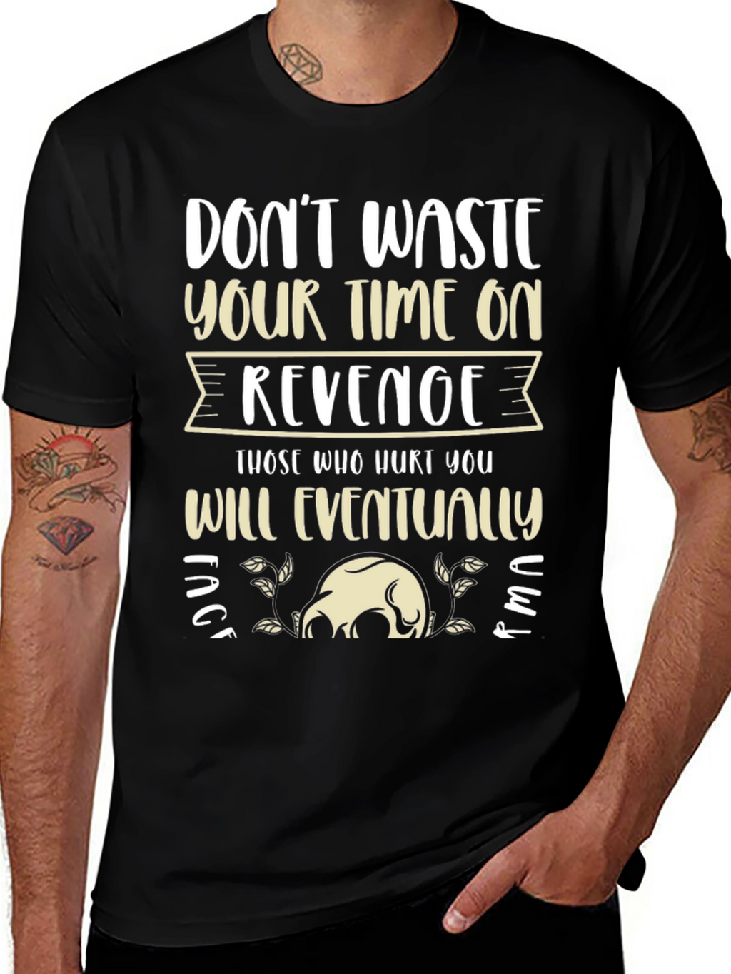 Revenge Slogan Graphic Tee - Relaxed Fit