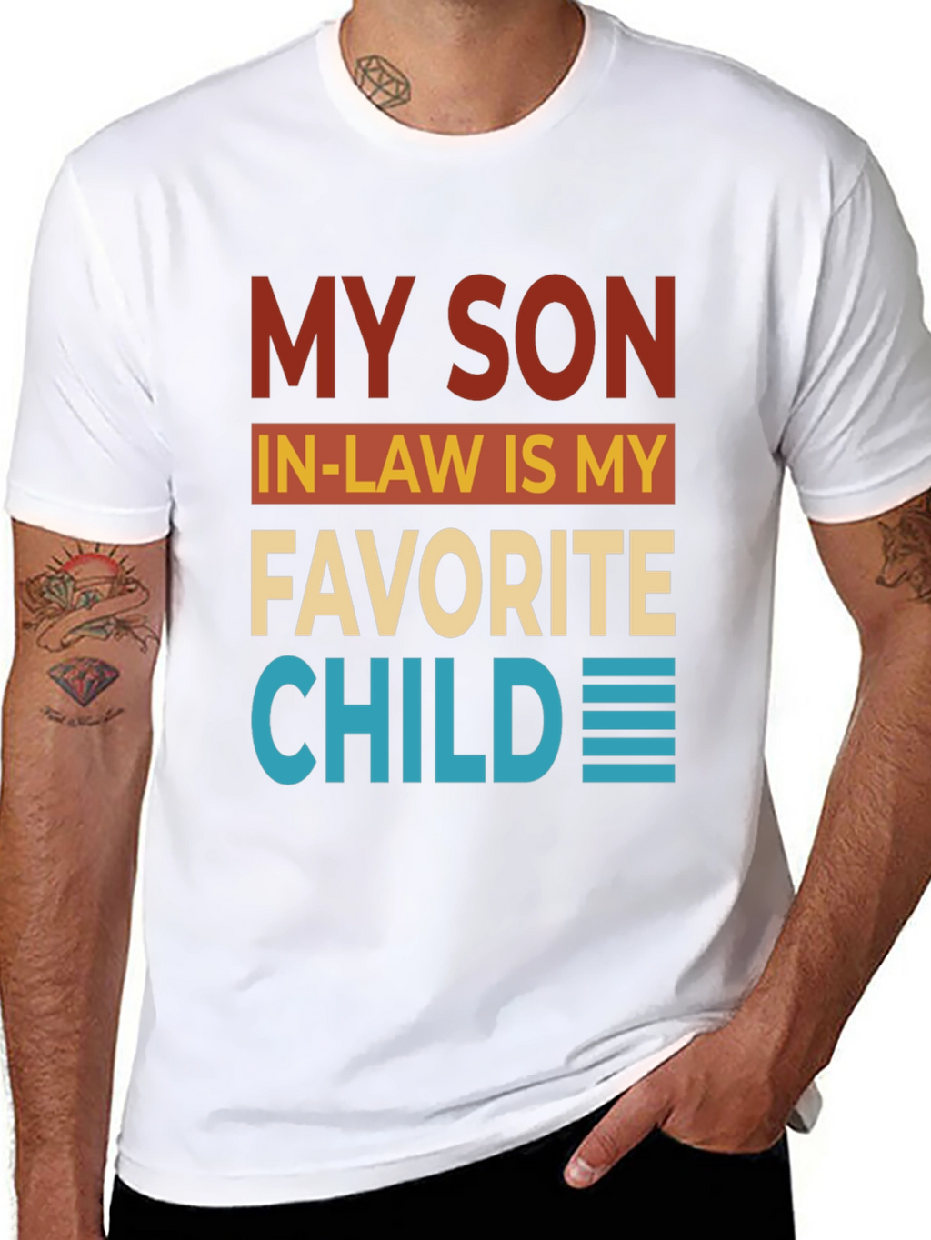 Funny My Son In-Law Favorite Child Graphic T-Shirt